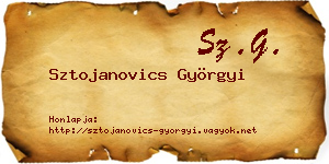 Sztojanovics Györgyi névjegykártya